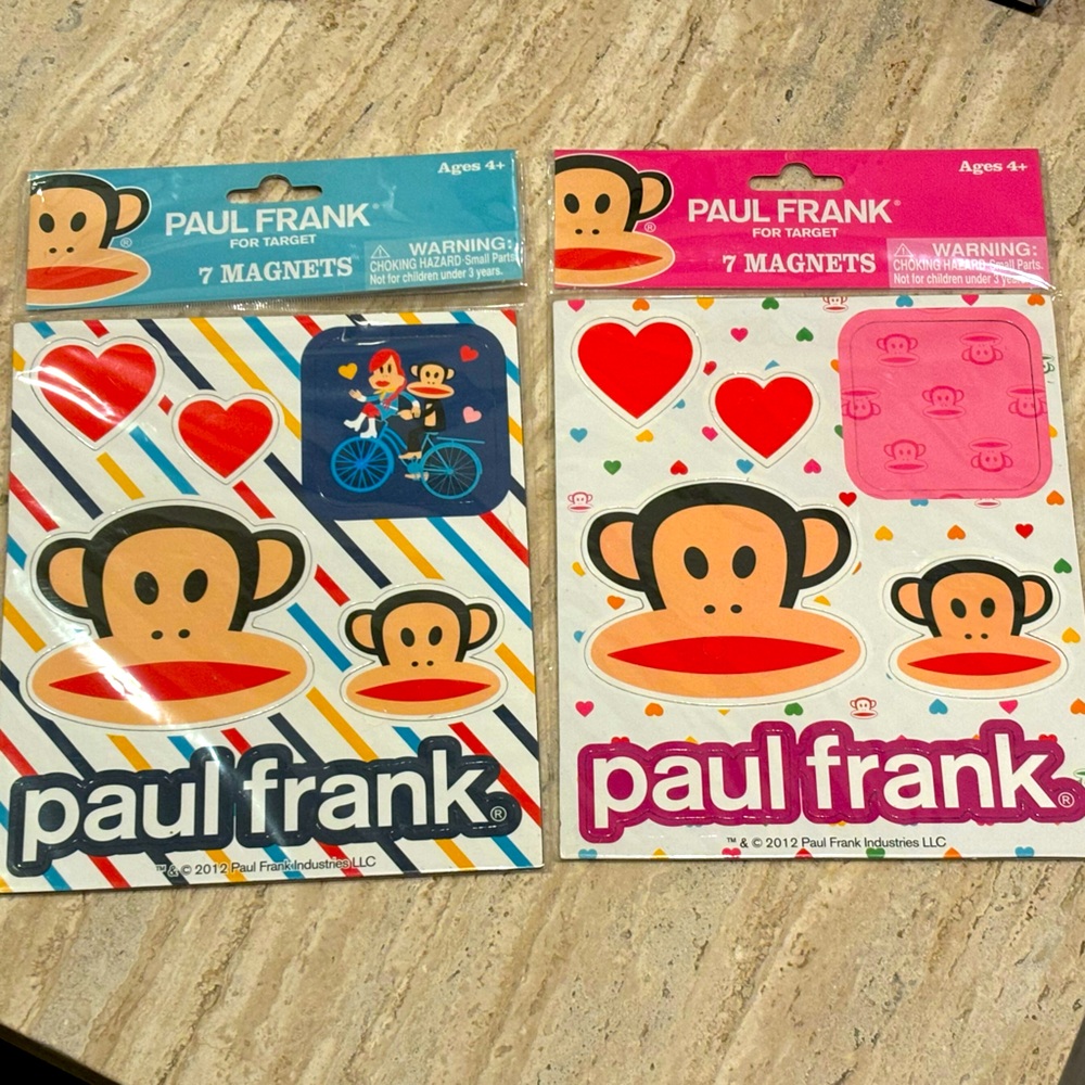 Vintage Paul Frank Magnets Set of 2